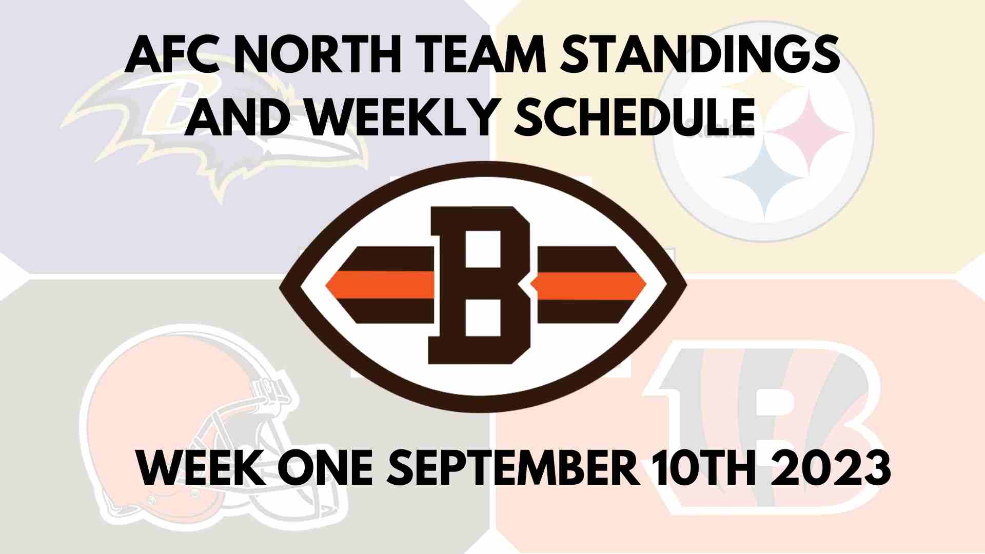 Final Preseason AFC North Standings Games Believe In The Land