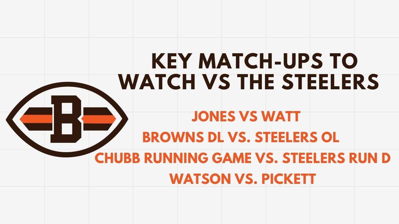 Browns/Steelers Match-Ups For Keys To Victory Week 2 - Believe In
